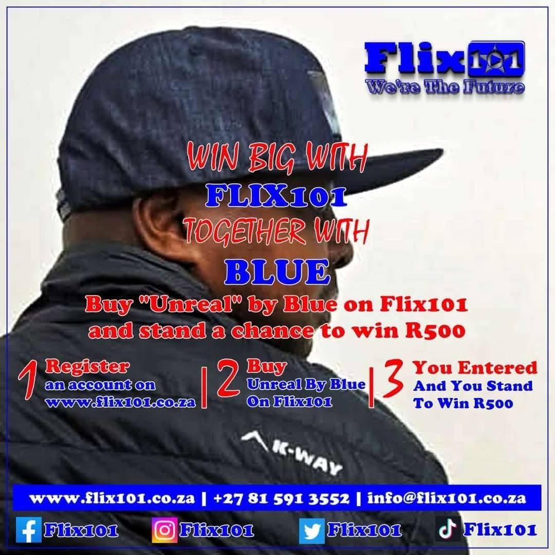 Flix101Global's tweet photo. OK so tomorrow we will be announcing June 2025 winner of R500 on (Blue &amp; Flix101) competition.
Competition still continues and you can still win on this month of July by buying the song "Unreal" by blue on this link https://t.co/gcajAA0pFt for only R6.99 
#Flix101 #WeTheFuture https://t.co/kCaQ1ALFI6