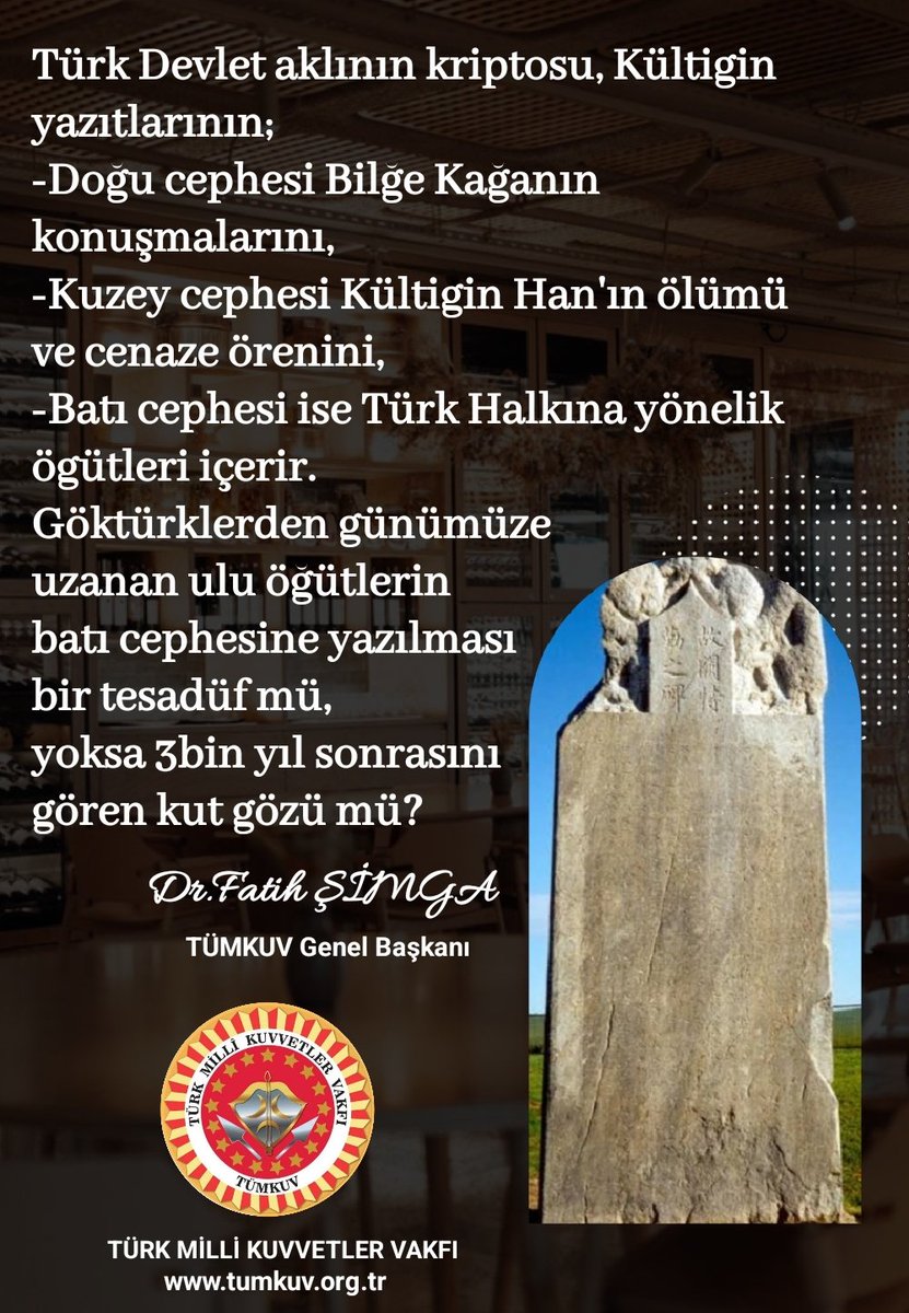 FSimga's tweet image. #TürkDevletAklı
#Kültigin