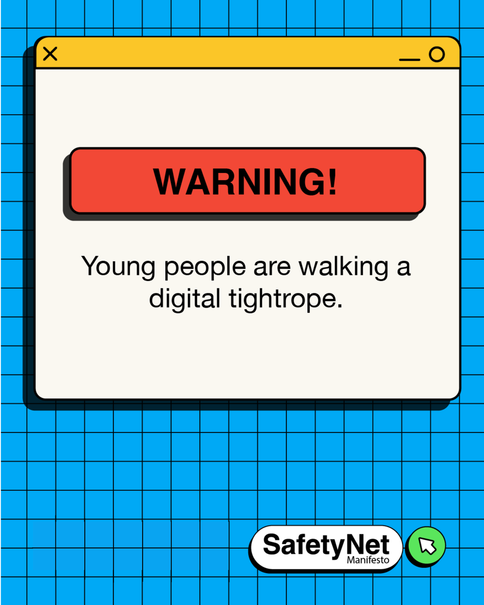 WeProtect Global Alliance (@weprotect) on Twitter photo Young people feel like they are walking a digital tightrope. 
As technology evolves, they need stakeholders to work together to keep strengthening a ‘SafetyNet’ to protect them online.
This is their #SafetyNet Manifesto. 👇
safefutureshub.org/resources/safe…
#MyVoiceMyFuture Young people feel like they are walking a digital tightrope. 
As technology evolves, they need stakeholders to work together to keep strengthening a ‘SafetyNet’ to protect them online.
This is their #SafetyNet Manifesto. 👇
safefutureshub.org/resources/safe…
#MyVoiceMyFuture