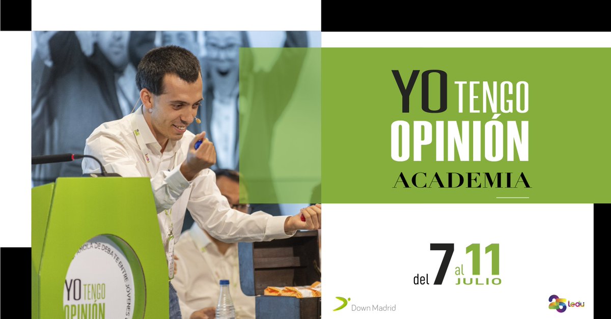 LEDU_debate's tweet image. Nos emociona compartiros que la próxima semana nos sumergiremos en nuestra primera academia de 'Yo tengo opinión', un centro de alto rendimiento en #oratoria para dar mayor voz a los jóvenes con discapacidad intelectual gracias a los equipos de @DownMadrid  y Ledu