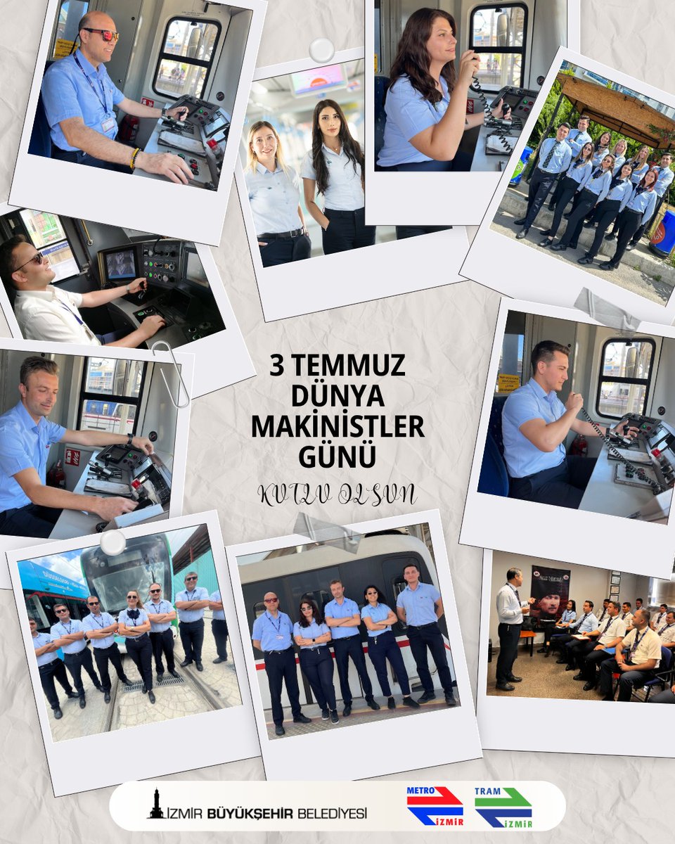 Başta kendi çalışma arkadaşlarımız olmak üzere gece gündüz demeden emek veren tüm makinistlerin 3 Temmuz Dünya Makinistler Günü kutlu olsun.
Her kilometrede emeğiniz, her durakta iziniz var.