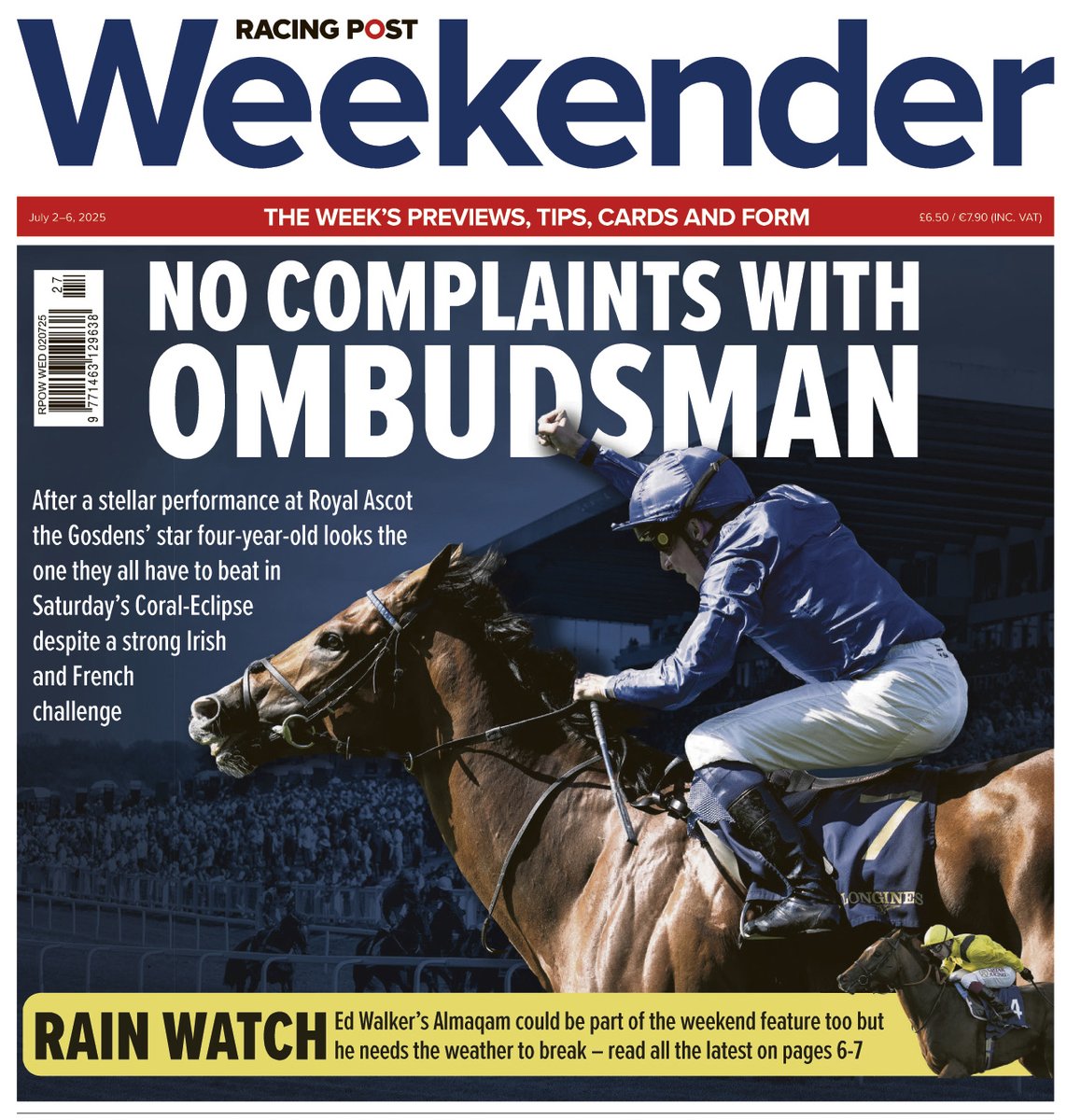 It's a thrilling weekend of racing highlighted by the Coral-Eclipse. For all your tips, stats and trends on the big race, and loads more besides, get your <a href="/RPWeekender/">Weekender</a> - it's out now!