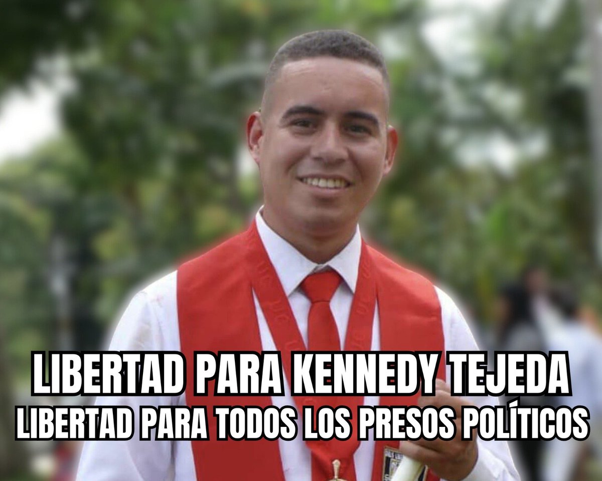 Hoy 2 de julio una injusticia cumple once meses: 

Kennedy Tejeda llega este día a casi un año en la cárcel, preso desde el 2 de agosto de 2024 por la "insolencia" de atreverse a defender los derechos humanos de jóvenes, como él, detenidos por el gobierno después del robo del