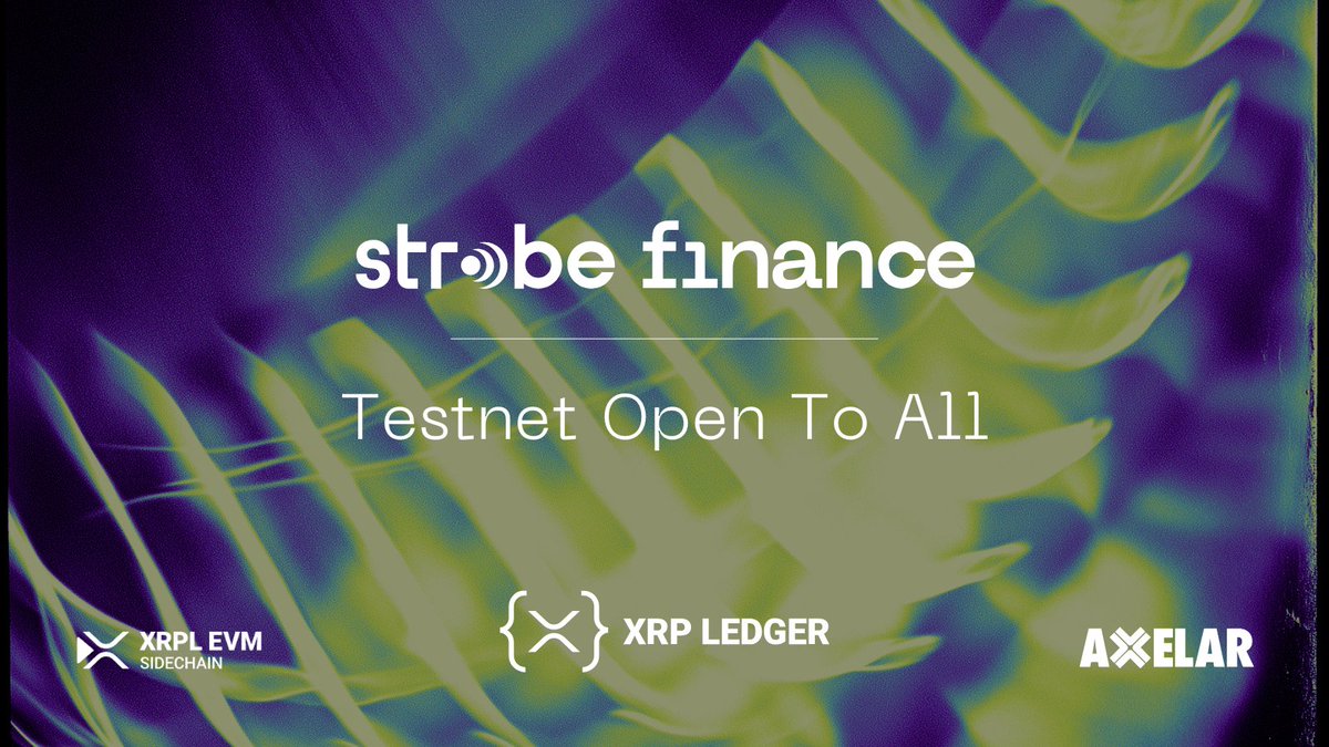 StrobeFinance's tweet photo. Strobe Testnet is now open to everyone

No more waitlist for #XRPfi, anyone can now access our beta and explore what’s coming to #XRPLedger DeFi.

Desktop
https://t.co/7YVroIov8L

Mobile via NEW @XamanWallet App integration
https://t.co/37hW4H8pyV

Thanks to all of our whitelist testers who, due to overwhelming system usage, caused an RPC rate limit issue which has now been fixed, alongside other identified improvements to the faucets and minor display glitches.

Your response and feedback have been invaluable; you've earned those early bird rewards!

Need help?
Check our Gitbook: https://t.co/s9qSdUXanc

Or reach out on Discord: https://t.co/DsxAUSACFW