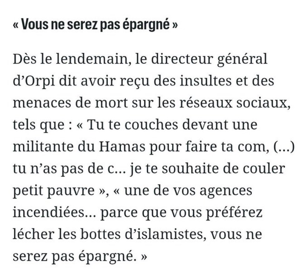 amin_snoussi's tweet image. Le directeur de ORPI confirme que c’est bien les soutiens du régime colonial israélien qui ciblent et menacent la société.

Suite au licenciement des employés qui harcelaient @RimaHas.

L’impunité des soutiens du génocide à Gaza libère la parole raciste et violente 🤷🏽‍♂️