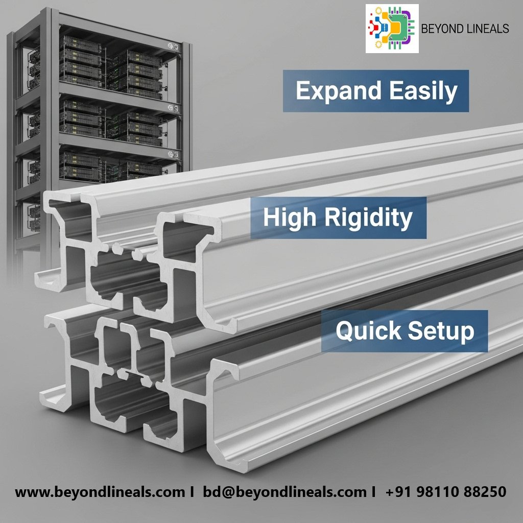 Beyondlineals's tweet photo. 📦Maximize #Space
Minimize #Hassle
#Stackable #aluminum #extrusion rails offer #tool-#free #assembly &amp; high #load-#bearing #design—#ideal for dense #rack #layout in #blockchain #farms &amp; #server #warehouses
🧩Interlocking Fit
🏗️High Load #Capacity
⚙️#Precision #Machined
#Marketing https://t.co/NszRuE2113