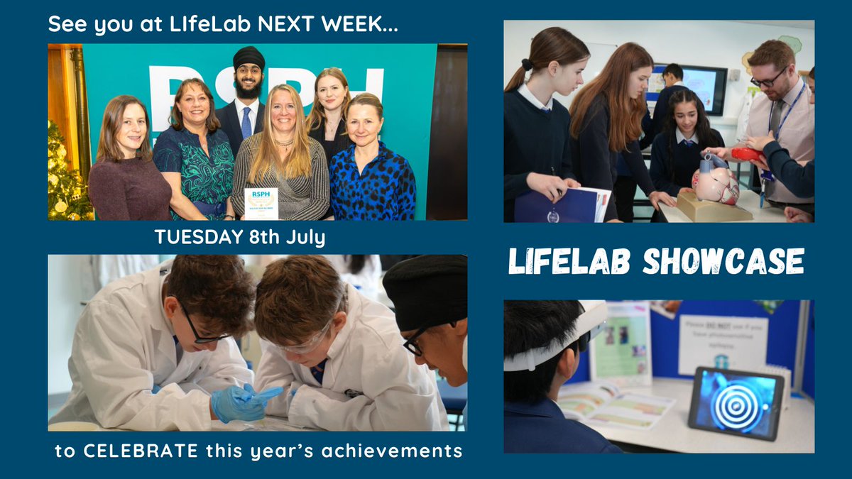 Are you coming to our Showcase event next week?  

We’re looking forward to celebrating our achievements over the last year 🎉 

Come and hear from some of the young people, teachers and leaders who make LifeLab amazing.   

Have you booked your space? 👇eventbrite.co.uk/e/lifelab-show…