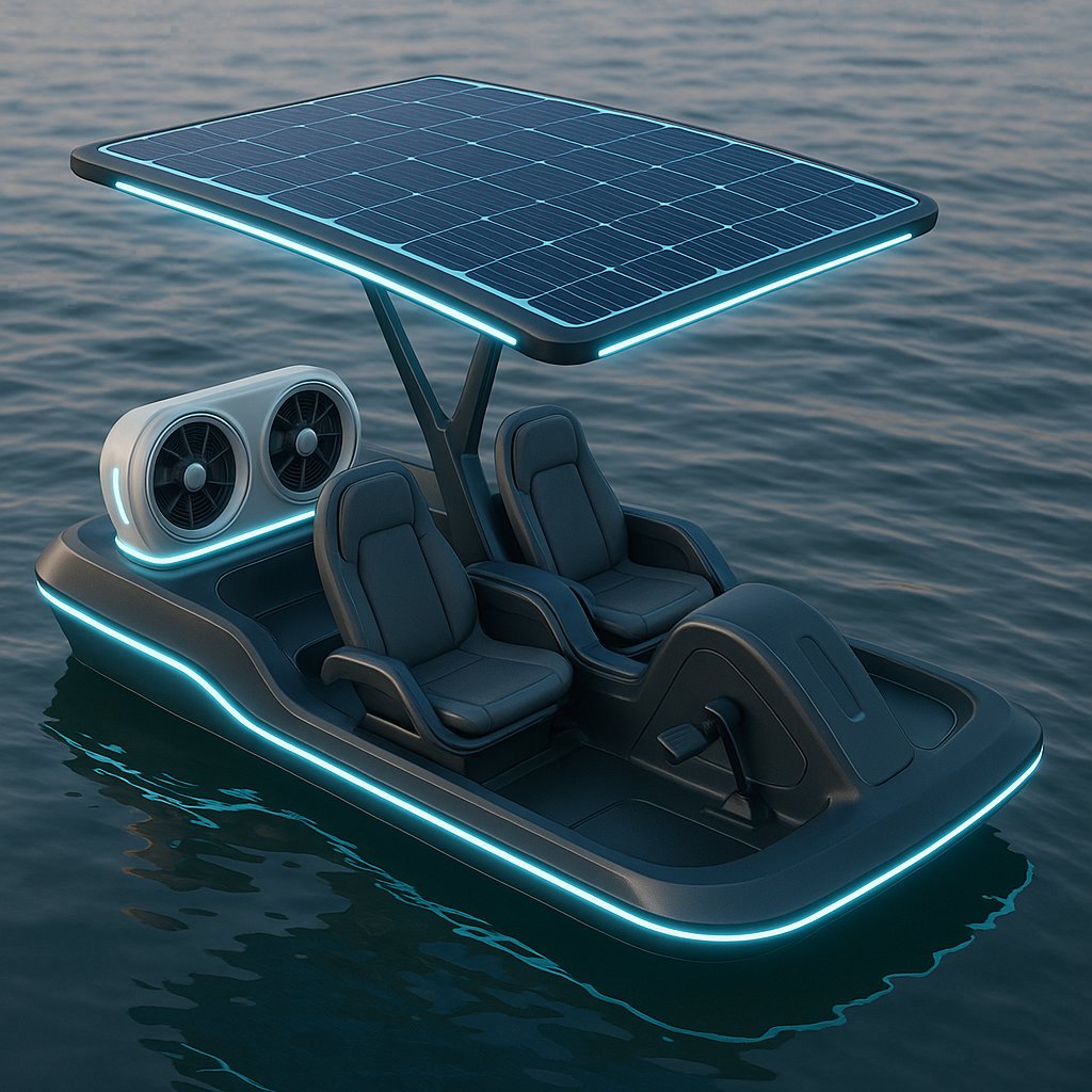 donothingfuture's tweet photo. Why sweat on the water when you can cruise in comfort? 🌊☀️ Dual fan A/C, and ergonomic seating. Pedal like it's 2099.
#FutureFloat #SolarPedalBoat #NextGenRelaxation #CoolCruising #TechOnWater #LEDLifestyle #EcoLuxury
#WaterTech #PedalPower #ChillAndCruise https://t.co/aOtcbsZh04