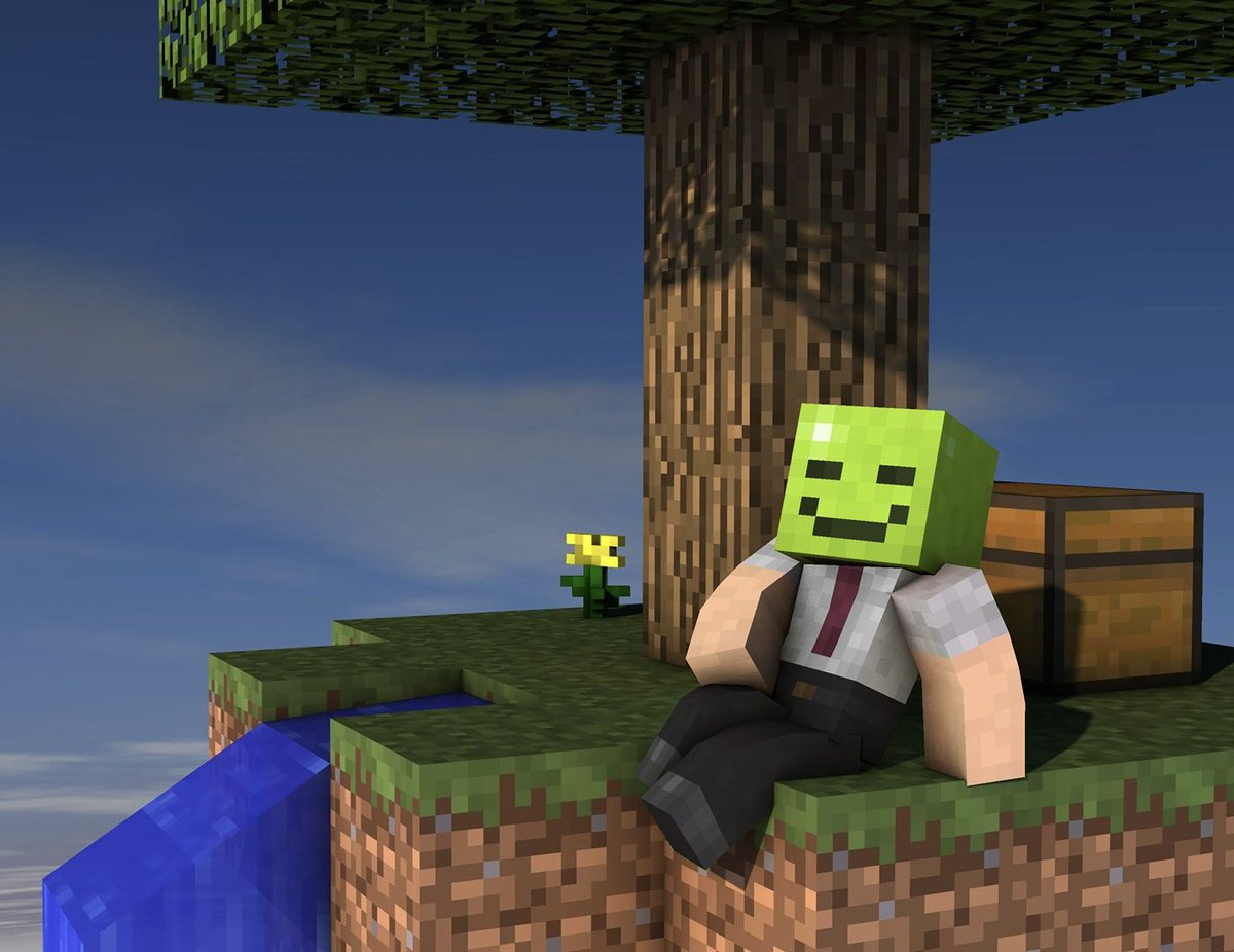 green_cheeeese's tweet photo. マイクラでの様子（画像はイメージです 笑）と、レゴでの再現（顔のプリントはパソコンで合成してます）。 https://t.co/Zs3LH0i2PJ