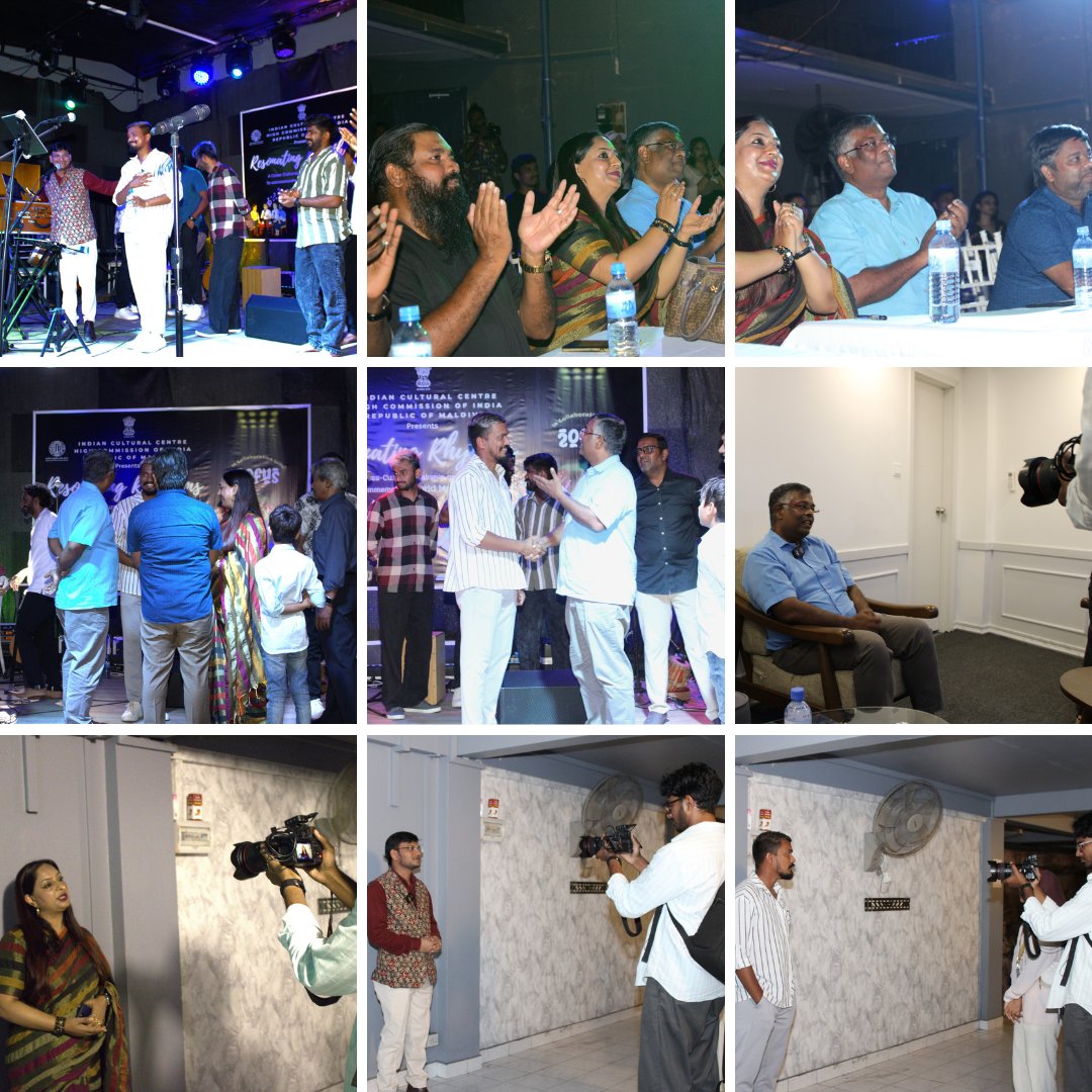 ICCMaldives's tweet photo. An event by @iccr_maldives, @HCIMaldives in collaboration with the brilliant Maldivian band @2ofusmv and our venue partner @NCA_MDV, to mark World Music Day. The event was graced by the High Commissioner of India to Maldives, H.E. Mr. G Bala Subramanian. (2/10) https://t.co/41b5JQ7j7R