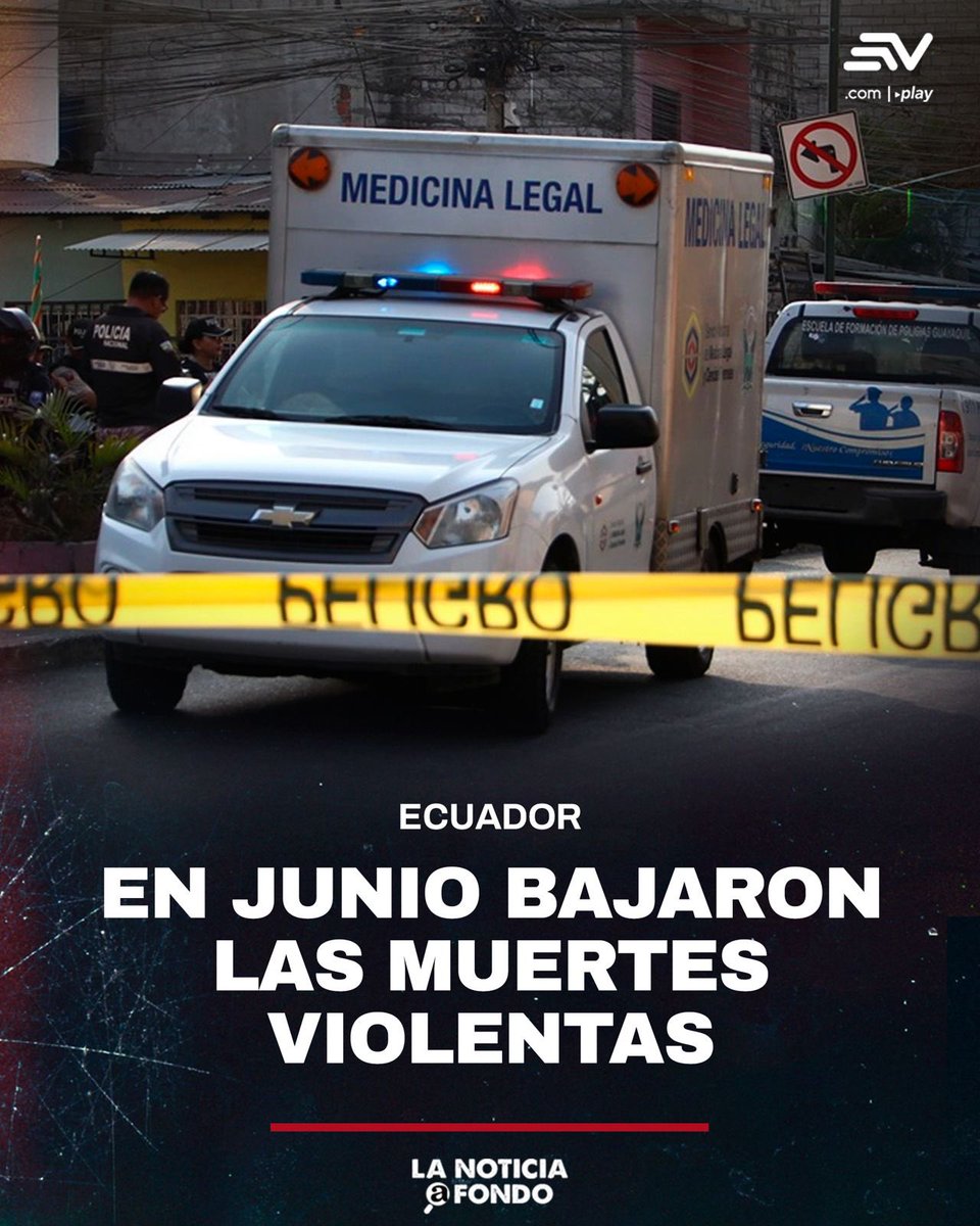 #LaNoticiaAFondo | Según la Policía, hubo 548 asesinatos en junio de 2025. Una reducción de 369 casos comparado con mayo. Aún así, el semestre finaliza con un aumento del 46 %▶️ bit.ly/400cwEz