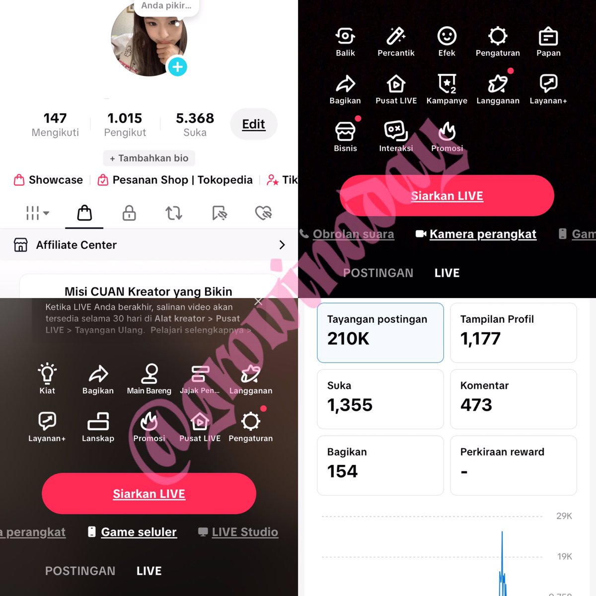 Airaa- jual akun tiktok 700++ testi tweet media