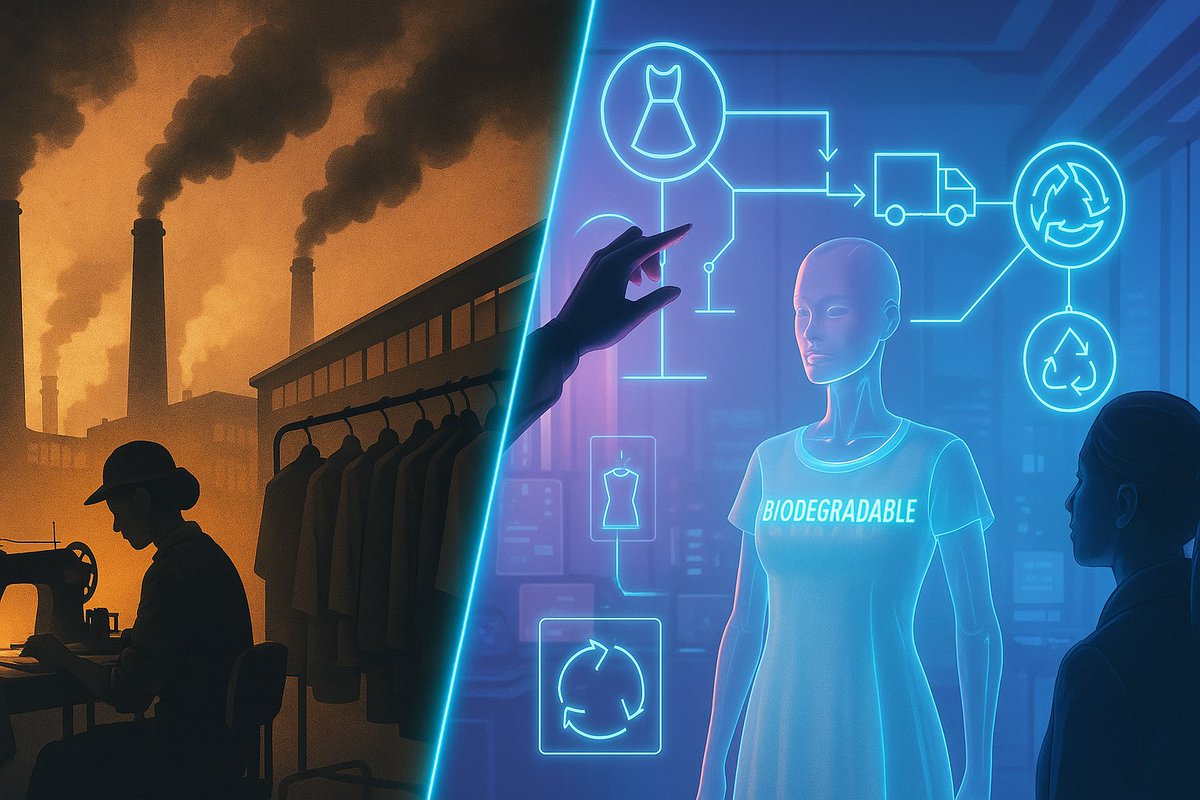 sustylish's tweet photo. The future is TRANSPARENT! 👁️ How ethical fashion companies use:
→ Blockchain supply chains
→ Biodegradable materials
→ AI tracking
See the tech eliminating fast fashion https://t.co/AKufd7jnQg #EthicalFashion #TechForGood" https://t.co/7JjoHTvYls