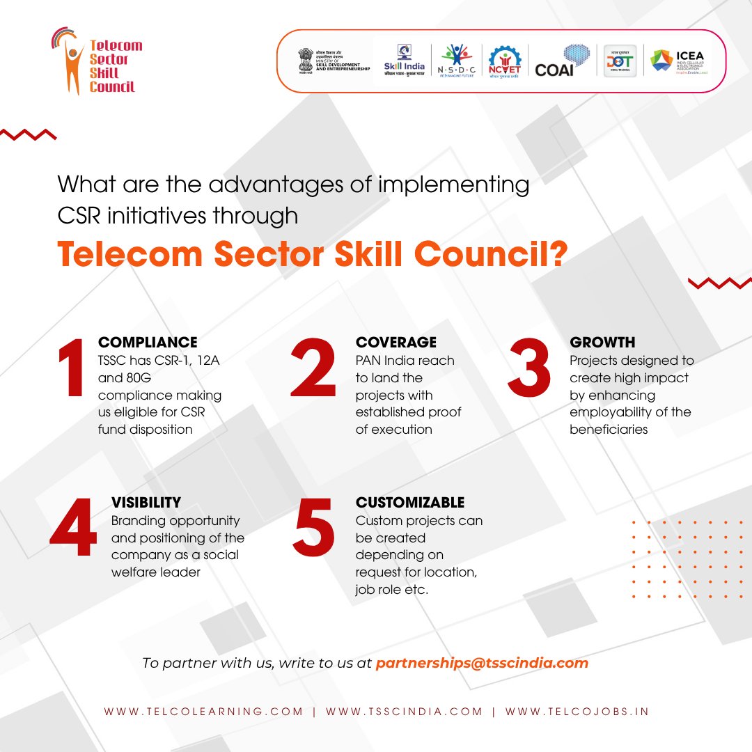 Telecom Sector Skill Council (@tsscindia) on Twitter photo Elevate your CSR impact with TSSC
Partner: partnerships@tsscindia.com
🌐 tsscindia.com
<a href="/MSDESkillIndia/">Skill India</a> | <a href="/NSDCIndia/">NSDC India</a>
#csr #tssc #skillindia #socialimpact #telecom #employability Elevate your CSR impact with TSSC
Partner: partnerships@tsscindia.com
🌐 tsscindia.com
<a href="/MSDESkillIndia/">Skill India</a> | <a href="/NSDCIndia/">NSDC India</a>
#csr #tssc #skillindia #socialimpact #telecom #employability