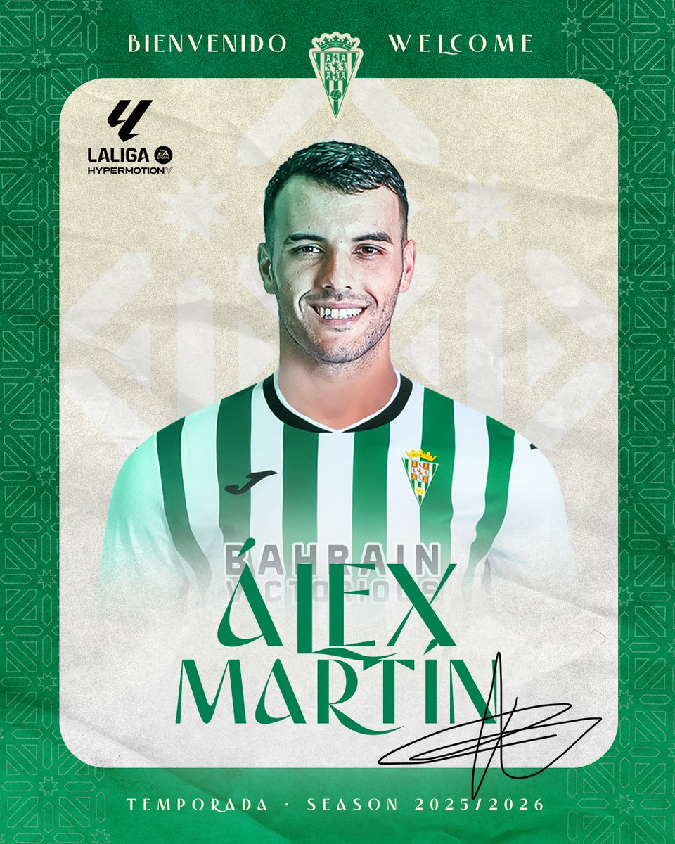 📋 𝘾𝙊𝙈𝙐𝙉𝙄𝘾𝘼𝘿𝙊 𝙊𝙁𝙄𝘾𝙄𝘼𝙇 |
Álex Martín (<a href="/Alexmartinnn4/">Alexmartin4</a>), 🆕 jugador del #CórdobaCF.

👉 cordobacf.com/2025/07/02/ale…

¡Bienvenido, Álex!

#SigamosCreciendoJuntos 📈
#volveremosCCF ⚽️💚