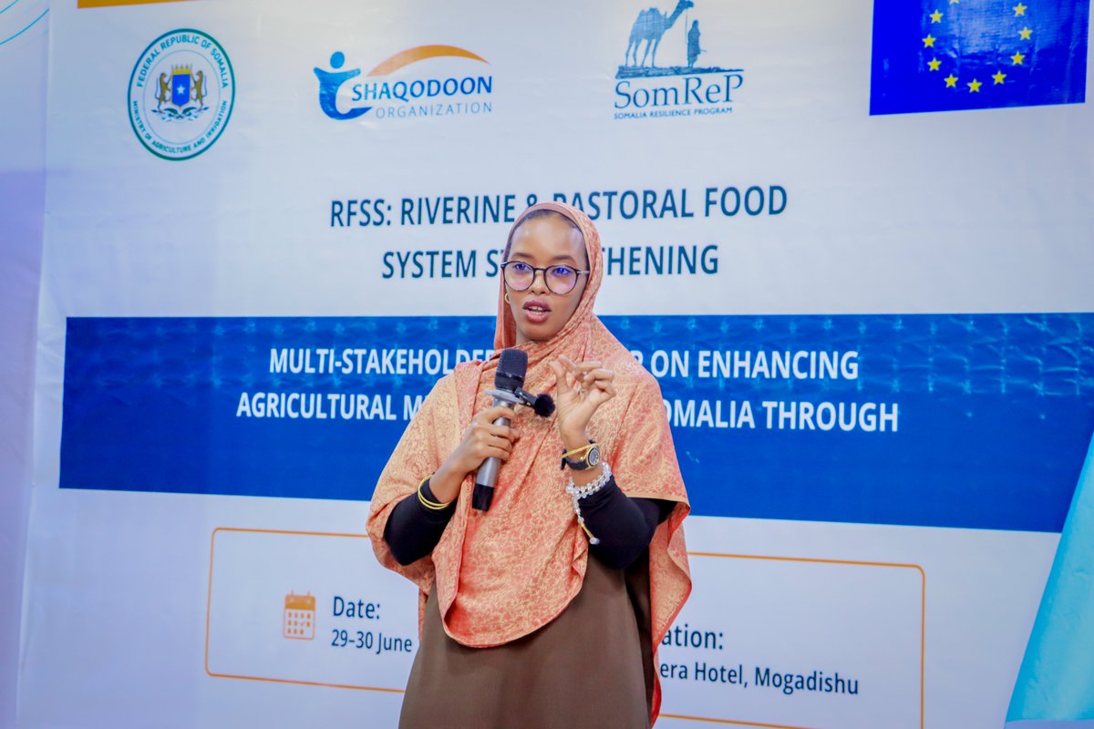 Shaqodoonorg's tweet photo. 🚜 Shaqodoon just wrapped a powerful 2-day agri-mechanization workshop in Mogadishu under the EU-funded #RFSS project!
We gathered gov’t reps, MFIs, cooperatives & private sector to co-design inclusive financing models for Somali farmers.
#Shaqodoon #AgriTech #Mdalag https://t.co/ufPzqfQ0qN