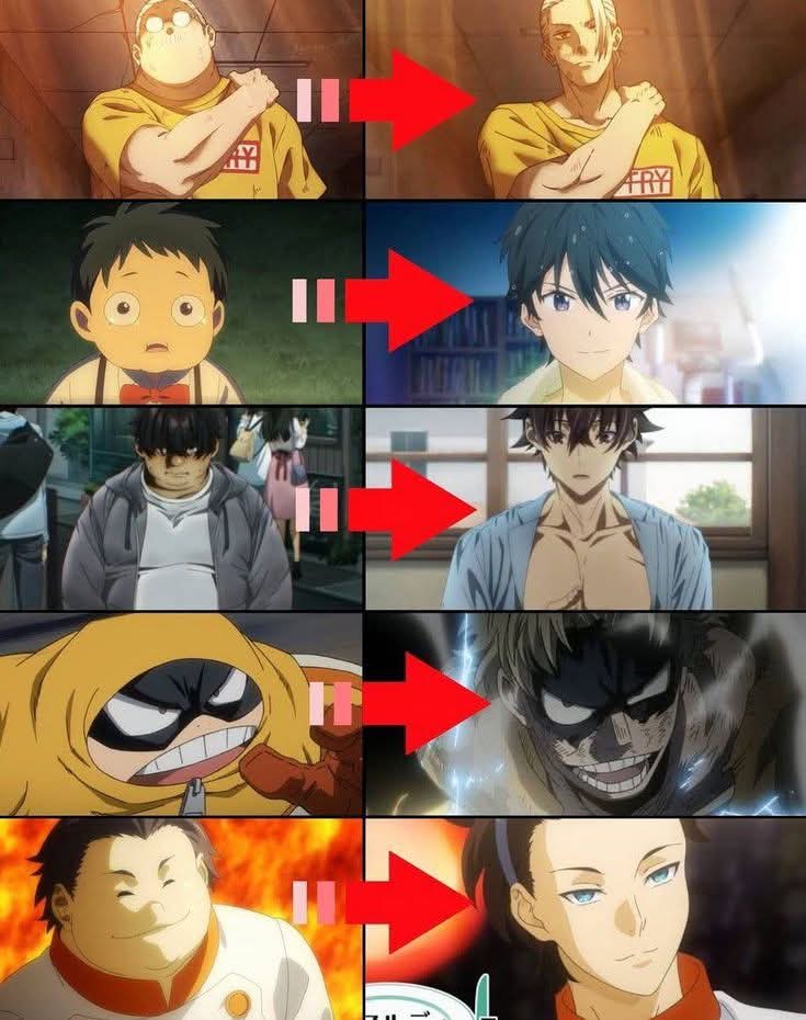 Craziest glow-ups in anime: