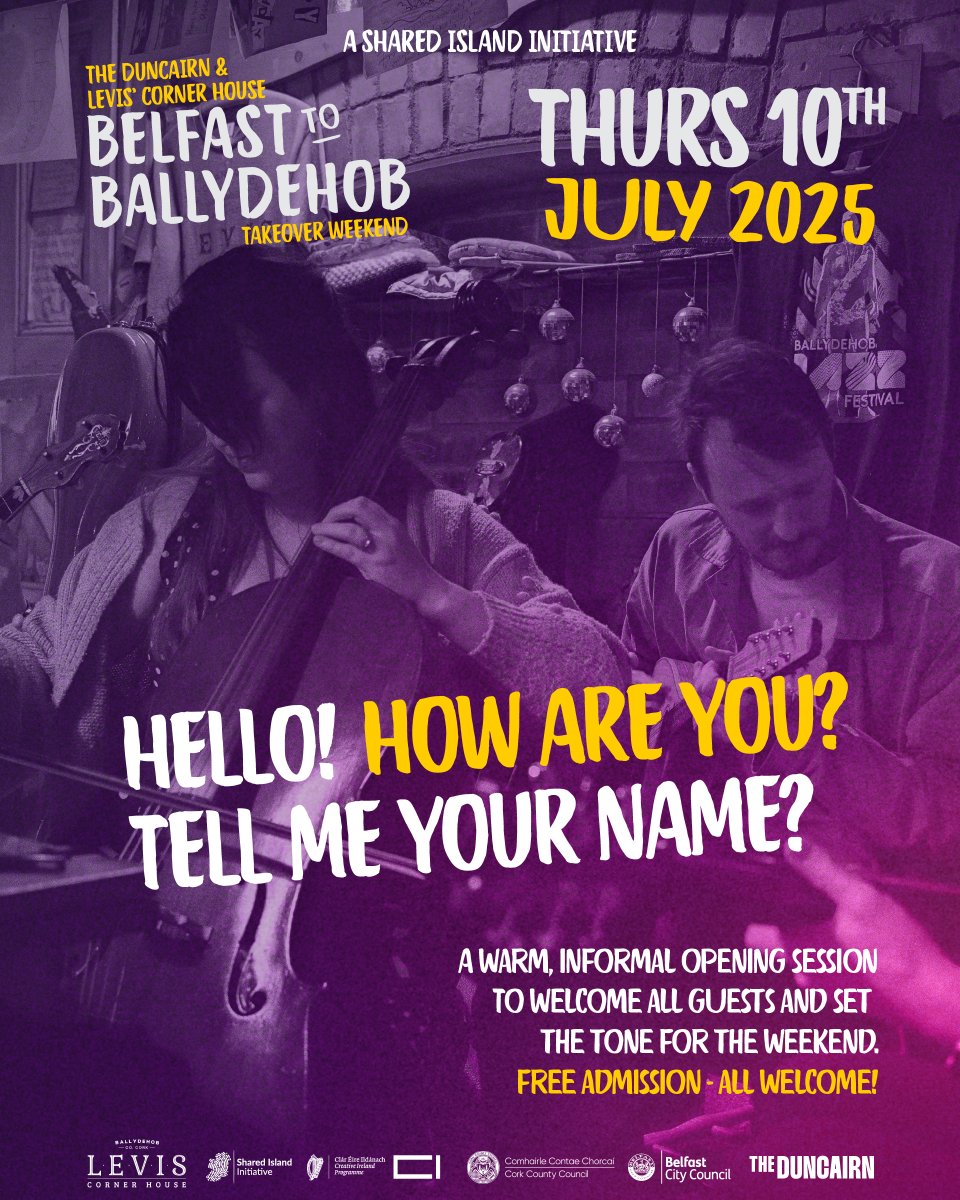 CorkCountyArts's tweet image. The Belfast takeover of Ballydehob by artists, creatives, volunteers and staff from the Duncairn takes place from 10-14 July.
@creativeirl @Corkcoco @belfastcc @theduncairn @LevisBallydehob