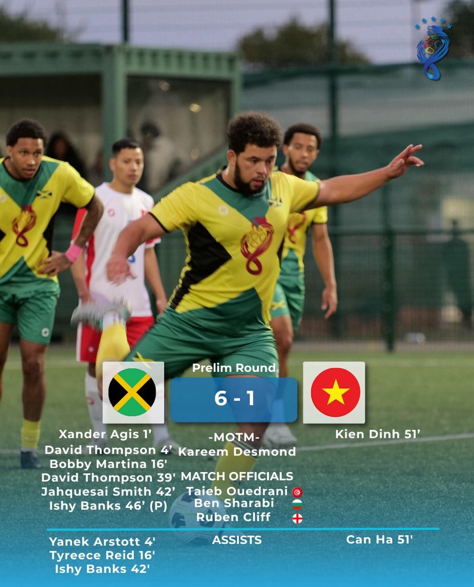 WorldInOneCity1's tweet photo. Here are the details from last nights games from day 2 of WIOC 5

🇧🇷 🇪🇸 🇯🇲 🇻🇳 

🌎 🏆 

#WIOC #Football #Liverpool #Community #Tournament #WorldCup https://t.co/7npQcbi2sr