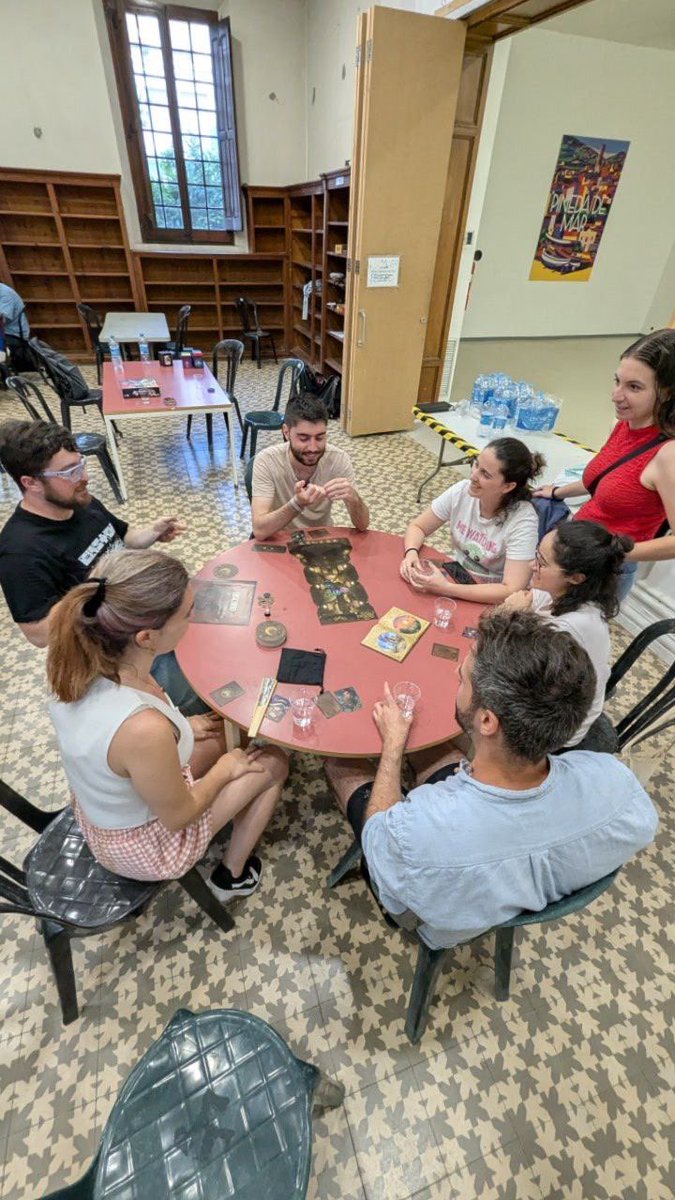 jovmag's tweet photo. 🎉 Molt contents amb el primer dimarts obert de Joventuts Màgiques!
Una tarda de jocs, riures i bona companyia 🎲🧙‍♂️
Gràcies a tots per venir! 

📍 Ens trobaràs cada dimarts de Julio i Agost de 19:30 a 21:30 a la Biblioteca Antiga de Pineda de Mar.
Vine a jugar amb nosaltres! https://t.co/OdAO08wPz0