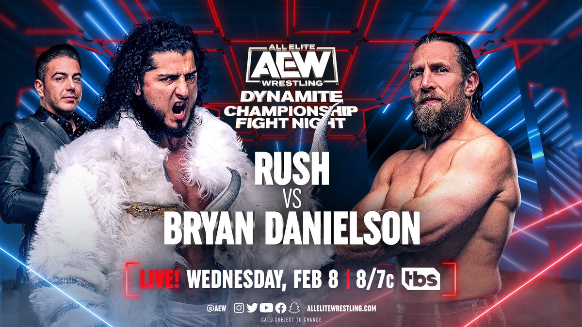 Rush vs Bryan Danielson
AEW Dynamite
5⭐️