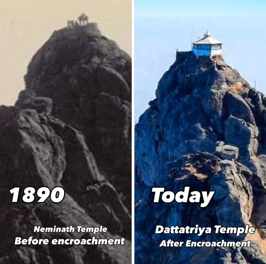 Shobhit__Jain's tweet image. #JainRightToGirnar5thPeak 
गिरनार जी अतिक्रमण से पहले व बाद के फोटो