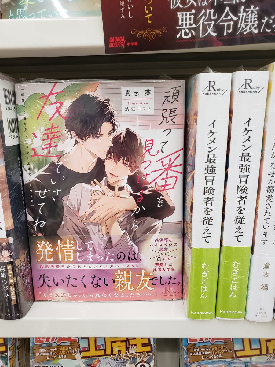本日発売ラノベ文芸
#カドカワ
『勇者の元仲間夫婦は田舎でのんびり幸せに暮らす』
#アーススタールナ
『侯爵令嬢アリアレインの追放　中』
#ルビーコレクション
『頑張って番を見つけるから友達でいさせてね』
など入荷しました‼️