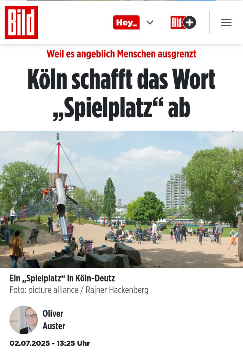 Der gefährlichste Ort in Köln: 
Der Spielplatz.

Endlich! Nach Jahren des Wegschauens wurde er entlarvt: der diskriminierende, exkludierende, tief problematische Spielplatz. Kein Ort der Freude, nein – ein Symbol struktureller Ungleichheit, getarnt als Rutsche.

Zum Glück hat