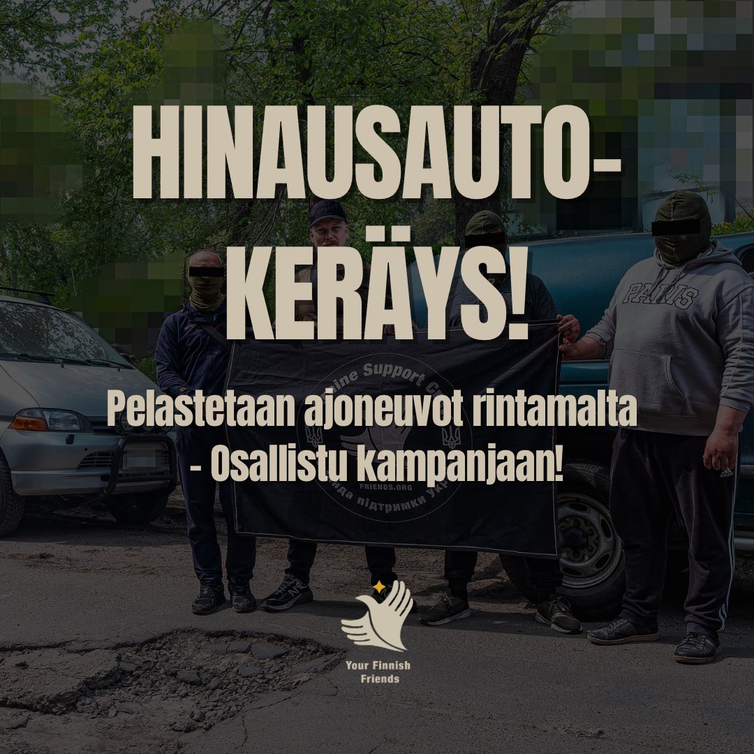 ⚡HINAUSAUTOKERÄYS

Sota on logistiikkaa. Ajoneuvot hajoavat haastavassa maastossa ja venäläisten toimien seurauksena. Rikkoontuneet ajoneuvot on saatava nopeasti korjattavaksi. Siksi tarvitaan hinausautoja!

1/3