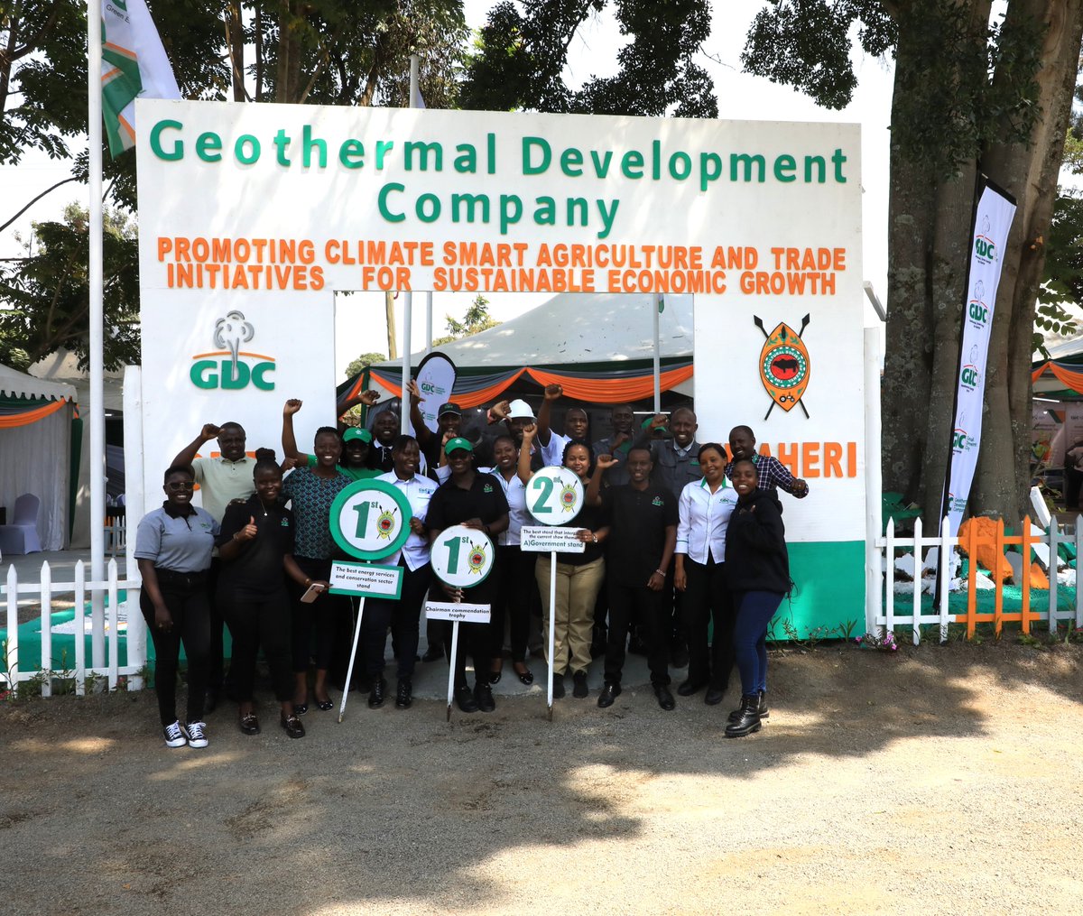 GDCKenya's tweet photo. Winning big with geothermal....#TeamGDC has scooped 3 awards at this year’s Nakuru #ASKShow2025, winning top honours in Best Energy Services & Conservation Sector and Chairman’s Commendation categories, & first runners up in the Best Stand that Interprets the current show theme. https://t.co/oOUxGGHz1B
