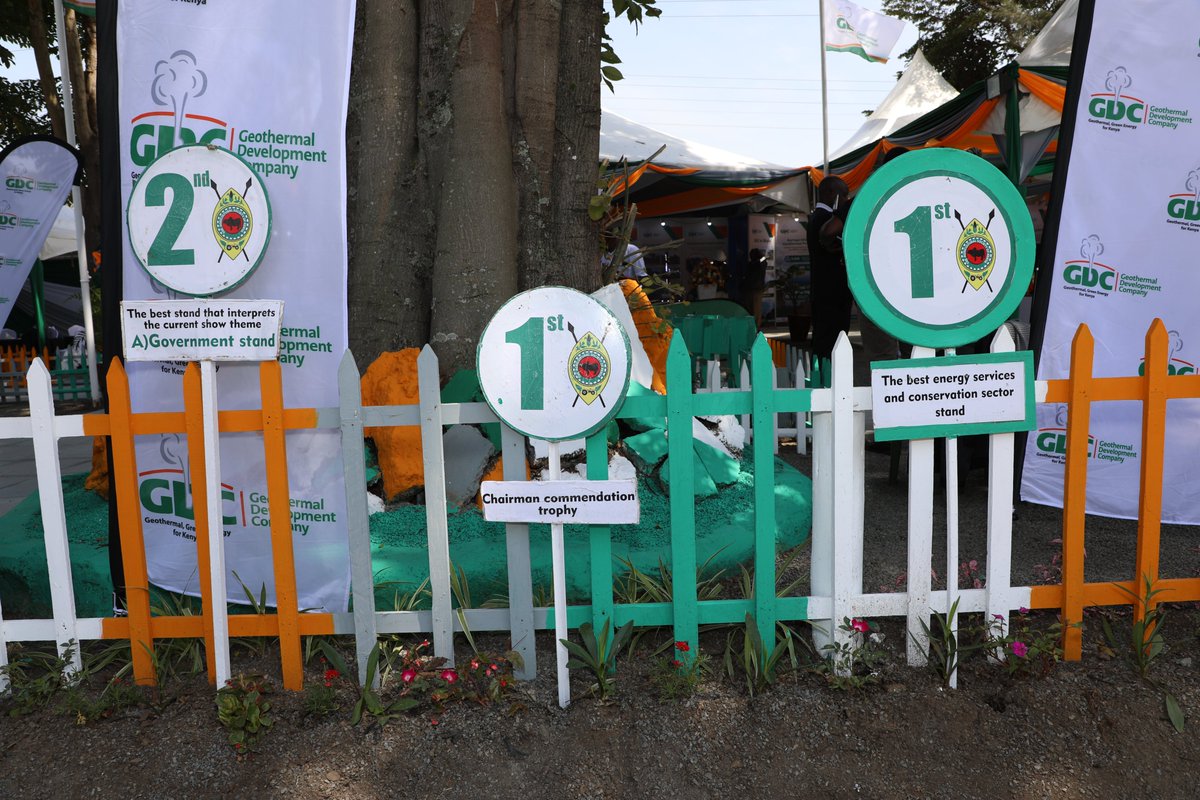 GDCKenya's tweet photo. Winning big with geothermal....#TeamGDC has scooped 3 awards at this year’s Nakuru #ASKShow2025, winning top honours in Best Energy Services & Conservation Sector and Chairman’s Commendation categories, & first runners up in the Best Stand that Interprets the current show theme. https://t.co/oOUxGGHz1B