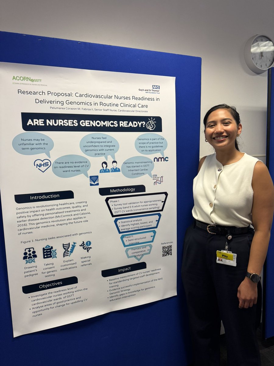 Dr Tootie Bueser💙 (@2tbueser) on Twitter photo Really proud of Plu Fabroa who presented her #research proposal on #genomics 🧬readiness of #cardiovascular #nurses at the #ACORN event!
I had a fab time mentoring w/ Jeff Salazar & encourage all nurses & #midwives <a href="/GSTTnhs/">Guy's and St Thomas'</a> <a href="/EvelinaLondon/">Evelina London</a> <a href="/RBandH/">Royal Brompton and Harefield</a> 2 reach out to <a href="/GSTT_NMResearch/">Nursing and Midwifery Research</a> Really proud of Plu Fabroa who presented her #research proposal on #genomics 🧬readiness of #cardiovascular #nurses at the #ACORN event!
I had a fab time mentoring w/ Jeff Salazar & encourage all nurses & #midwives <a href="/GSTTnhs/">Guy's and St Thomas'</a> <a href="/EvelinaLondon/">Evelina London</a> <a href="/RBandH/">Royal Brompton and Harefield</a> 2 reach out to <a href="/GSTT_NMResearch/">Nursing and Midwifery Research</a>