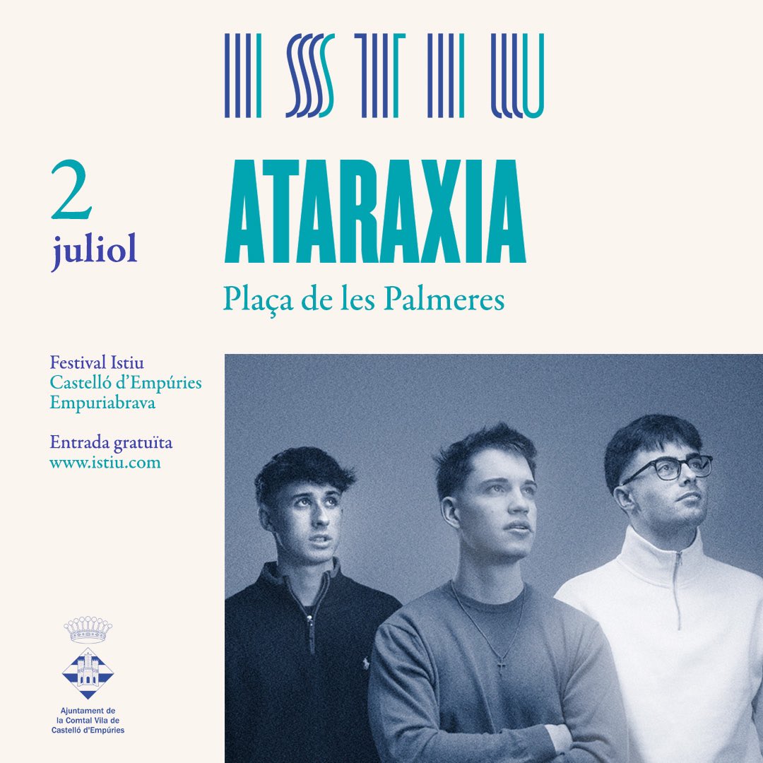 Festival ISTIU (@festival_istiu) on Twitter photo Avui, al Festival Istiu… ☀️🌊
📌 Plaça de les Palmeres d’Empuriabrava
20:00 h - <a href="/northerncellos/">NorthernCellos</a>
23:00 h - Ataraxia
🎟️ Concerts gratuïts! Avui, al Festival Istiu… ☀️🌊
📌 Plaça de les Palmeres d’Empuriabrava
20:00 h - <a href="/northerncellos/">NorthernCellos</a>
23:00 h - Ataraxia
🎟️ Concerts gratuïts!