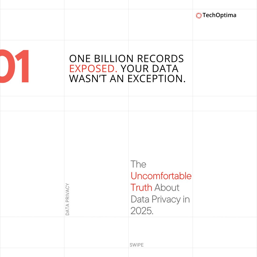 TechOptima_AI's tweet image. Your data isn't just being stolen. It’s bought – legally. Data brokers mine and collect data with every click, like and purchase, whether you signed up for it or not.
#CyberSecurity #DataBreach #AICompliance #RiskManagement #InfoSec #DigitalPrivacy
