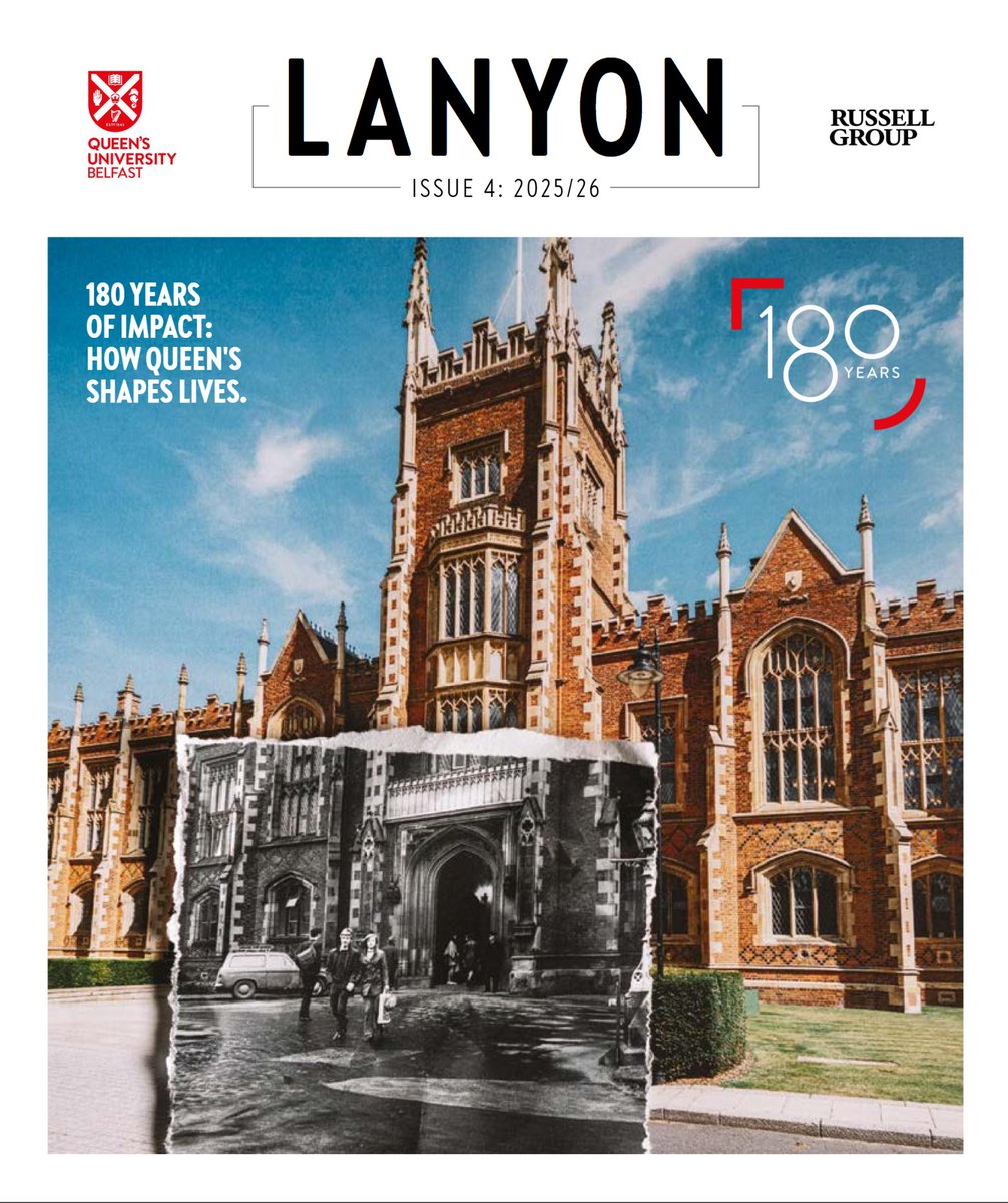 📣 The new Lanyon Magazine is here!

Inside:

⚽ Gary Neville on life off the pitch
🌍 180 years of Queen’s global impact
🔬 Stories from behind the research
🎓 Alumni on what makes Queen’s unforgettable

👉 Read now: qub.ac.uk/alumni/lanyon-…

#LoveQUB #LoveQUB180