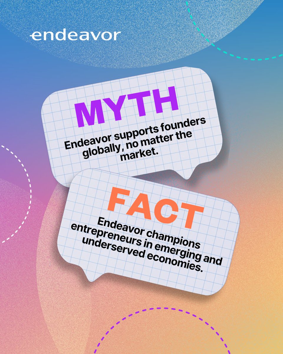 Endeavor doesn’t go where it’s easy—we go where it matters.

We back high-impact founders in emerging markets where scaling means solving real gaps in infra, access &amp; capital.

Because the future isn’t just in Silicon Valley—it’s everywhere.

#endeavorpakistan #scalingstories
