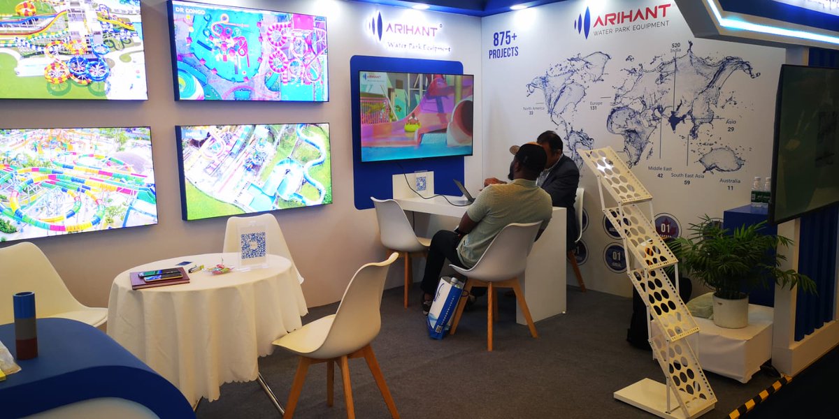 ArihantInfun's tweet photo. Day 2 at #IAAPAAsia is buzzing! Team Arihant is showcasing thrilling &amp; family-friendly water attractions. Visit us at booth E1-1313 to connect &amp; create your next big splash! 🌊🚀 

#IAAPAExpo #ArihantWaterSlides #WaterParkInnovation https://t.co/3zf8286YT2