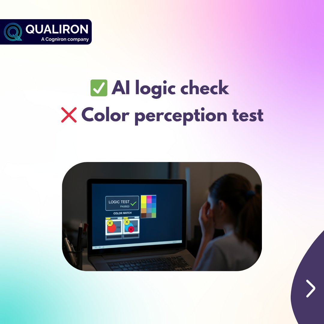 qualiron's tweet image. Color accuracy isn&apos;t just digital—it’s contractual. Generic AI misses real-world shade. Qualiron’s Cross-Domain Color Testing simulates how color behaves across substrates, lighting &amp;amp; standards. See how we test beyond hex codes: qualiron.com/qa-services/ar… #ColorTesting #AIValidation