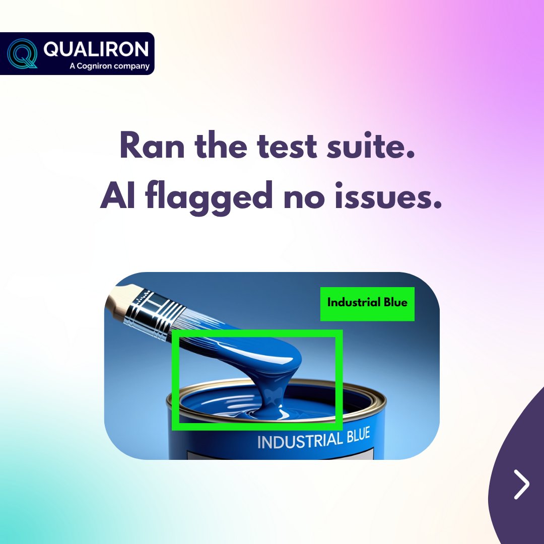 qualiron's tweet image. Color accuracy isn&apos;t just digital—it’s contractual. Generic AI misses real-world shade. Qualiron’s Cross-Domain Color Testing simulates how color behaves across substrates, lighting &amp;amp; standards. See how we test beyond hex codes: qualiron.com/qa-services/ar… #ColorTesting #AIValidation