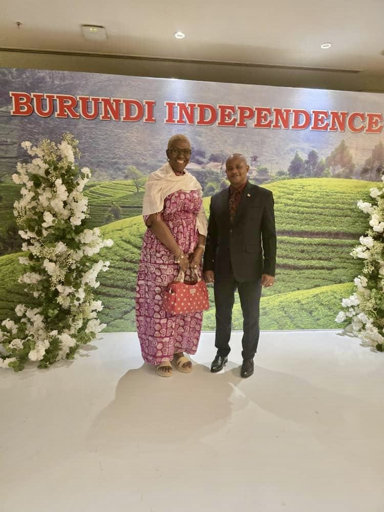 Nwanne Vwede-Obahor (@nwanneobahor) on Twitter photo It was an honor joining 🇧🇮Burundi’s Ambassador to 🇺🇬Uganda, H.E. Brigadier General Jules Ndihokubwayo, as his country commemorated its 63rd Independence Day yesterday.
This marks another year of freedom and sovereignty for the beautiful nation of Burundi 🇧🇮
<a href="/BurundinKampala/">Burundi Embassy in Kampala</a> It was an honor joining 🇧🇮Burundi’s Ambassador to 🇺🇬Uganda, H.E. Brigadier General Jules Ndihokubwayo, as his country commemorated its 63rd Independence Day yesterday.
This marks another year of freedom and sovereignty for the beautiful nation of Burundi 🇧🇮
<a href="/BurundinKampala/">Burundi Embassy in Kampala</a>