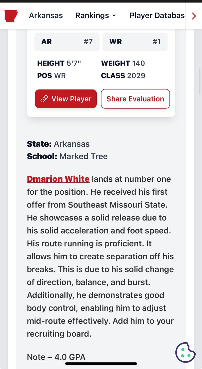 DmarionW2029's tweet image. #AGTG Thank you @coltonedwardsFB for the article!! @PrepRedzoneAR @PrepRedzone @tctabler @PrepRedzoneNext