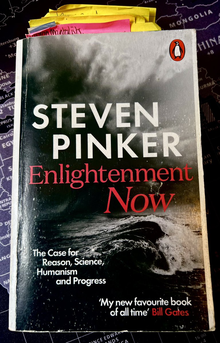 0xdevstor's tweet image. Stephen Pinker’s ‘Enlightenment Now’ is the most uplifting book I’ve ever read. An incredible acknowledgement of human achievement and progress, despite the negativity of the news. 
The perfect antidote to doomscrolling!