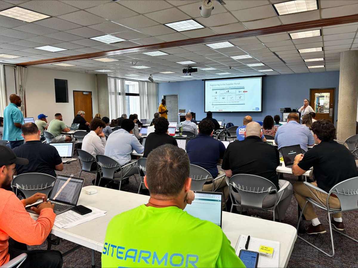 mdcspd's tweet image. On 6/27/2025, SPD hosted a Vendor Registration Bootcamp at the Westchester Regional Library. SPD staff assisted approximately 45 local businesses to register as County vendors. For future sessions, visit: miamidade.gov/VendorBootcamp