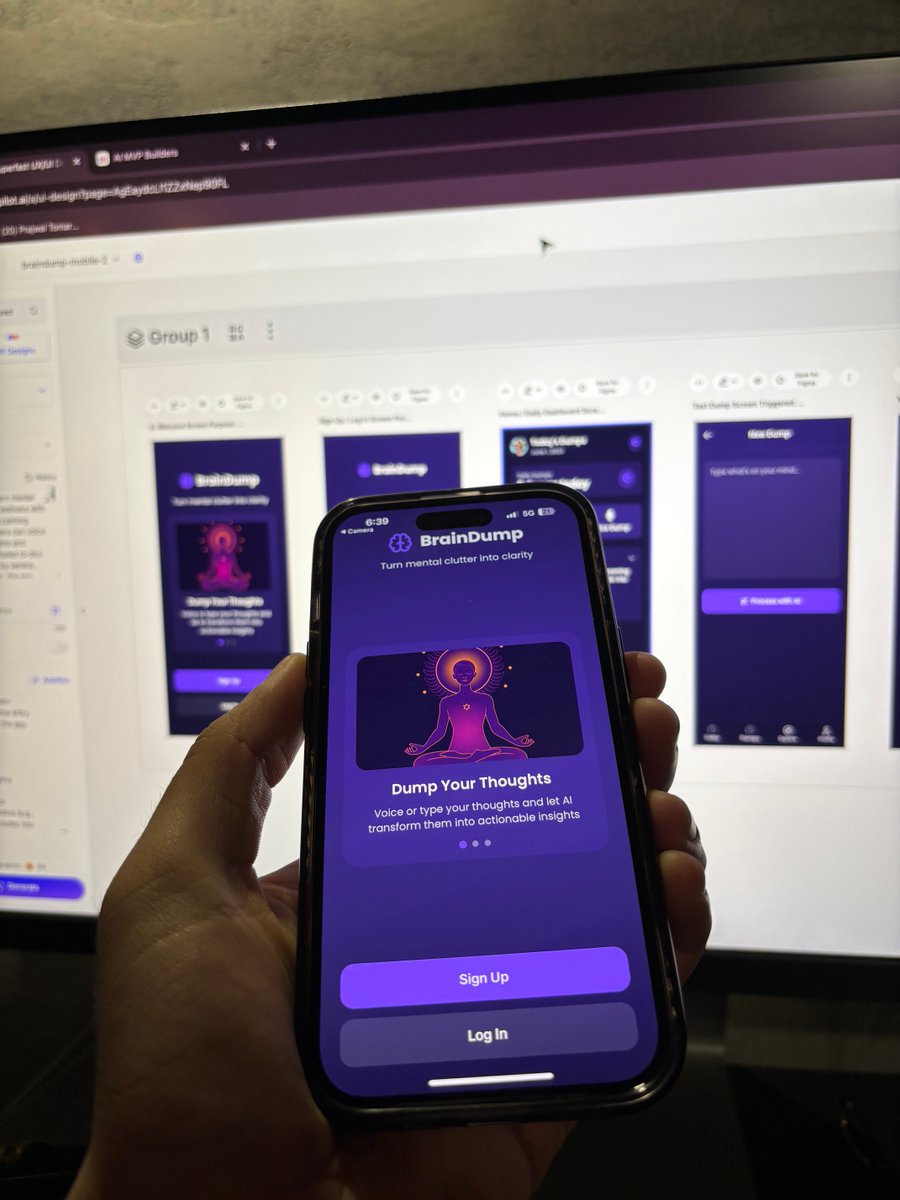 PrajwalTomar_'s tweet photo. Most people spend days designing mobile apps.

I designed an entire mobile app in 20 minutes using AI.

Everyone’s talking about vibe coding.

This is vibe designing ↓ https://t.co/JbWqTUpVlB