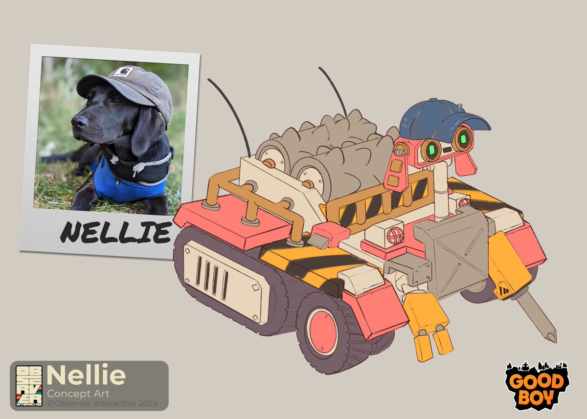 GoodBoyTheGame's tweet image. Meet Nellie! 👋
⛏️ Mining Rover
💣 Demolitions Expert
🤠 Loves saying "Yeehaw!"
Nellie's job is to gather research on the metals/minerals found on Terra II!
None of the LAIKA scientists quite know why, but Nellie speaks like a Prospector from the 1800s.
Fun Fact: Nellie likes…