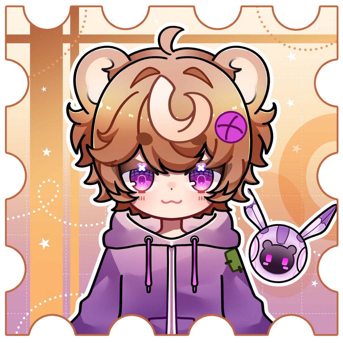 Poststamp Icon by <a href="/linliin00/">Lin 🌸 VGEN COMMS open~</a> #art #illustration #commission #beasty #ChibiArt #chibi #cute