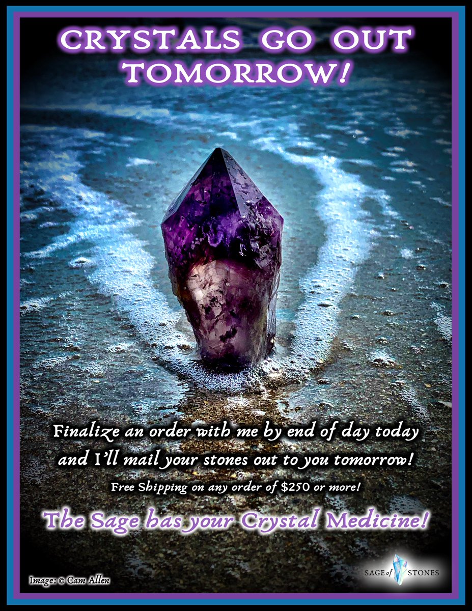 sageofstones's tweet photo. ★★ TOMORROW IS MAIL DAY ★★
Get your orders in, my lovelies and have your stones shipped tomorrow - no waiting!
#SageOfStones #CrystalMedicine #NextDayShipping