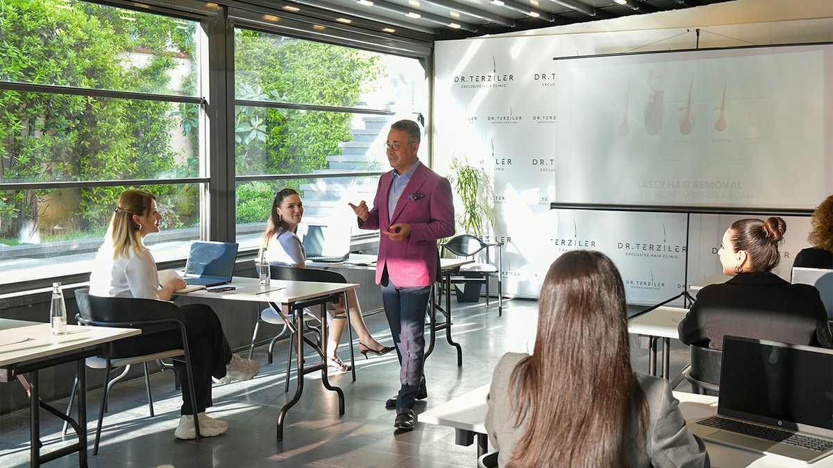 Today’s focus was on advanced hair treatments at Dr. Terziler Academy. Dr. Terziler personally led the session, sharing his in-depth expertise with our trainees. A truly inspiring learning experience.