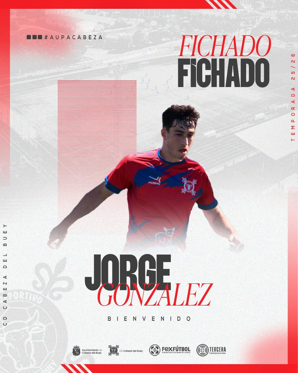 🔴 FICHAJE!

El club incorpora a sus filas a Jorge González, procedente del CD Castuera. Futbolista trabajador y luchador, destaca por su velocidad y polivalencia, cualidades que le permiten rendir en cualquier posición de ataque.
Bienvenido a tu nueva casa, jorge! 

#aupacabeza