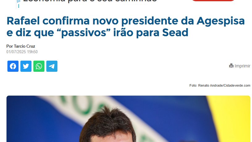 um governo que pensa em um local para os passivos, e não faz como o ativo que deixou todos na chuva 🫰